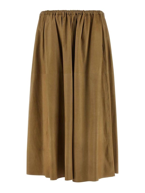 AURALEE: Lederröcke - Lederrock - Beige
