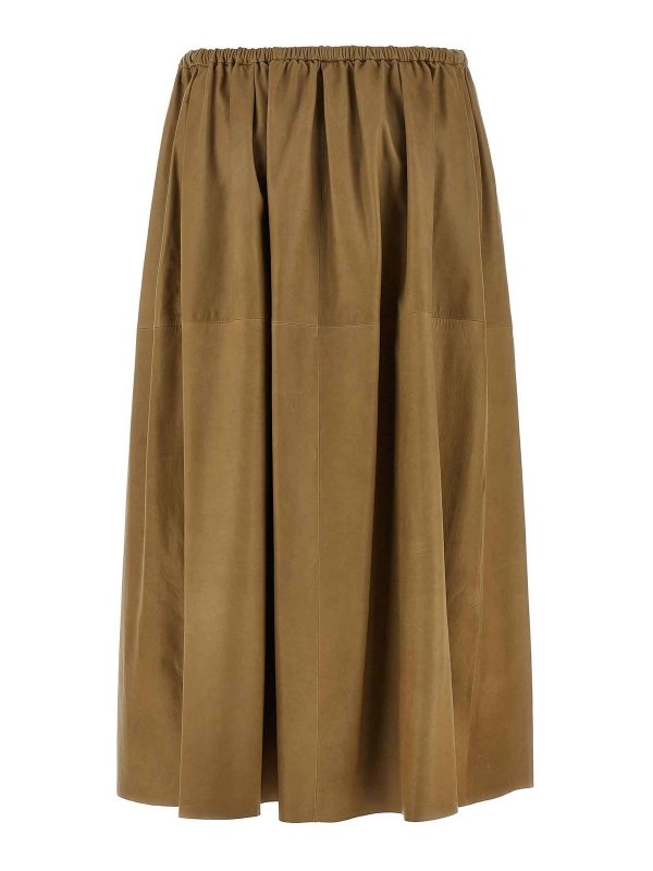 AURALEE: Lederröcke online - Lederrock - Beige