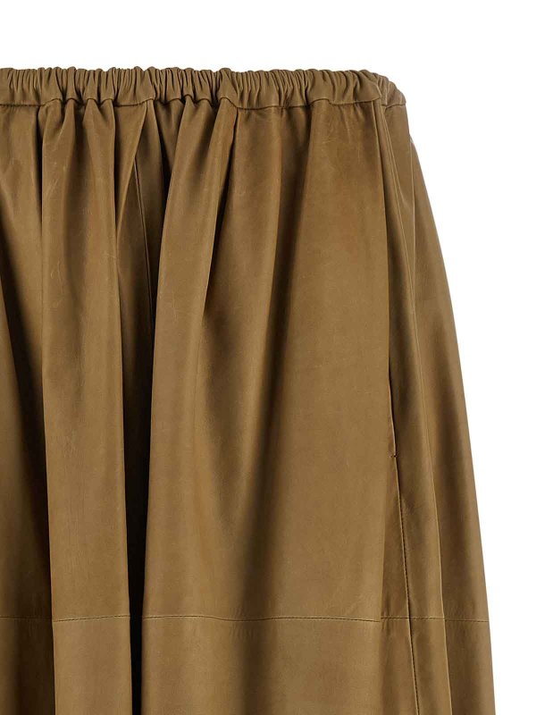 The Best Shops AURALEE: Lederröcke - Lederrock - Beige