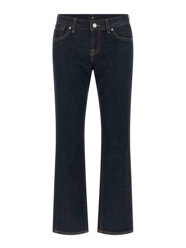 7 FOR ALL MANKIND: ストレートジーンズ - ストレートジーンズ - ブルー