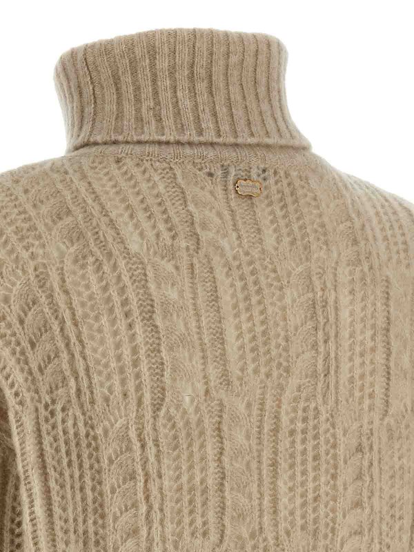 Rundhalspullover - Beige shop online: AGNONA