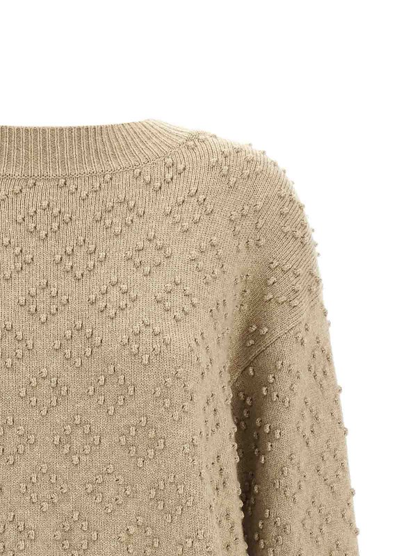 The Best Shops AGNONA: クルーネック - クルーネック - ベージュ