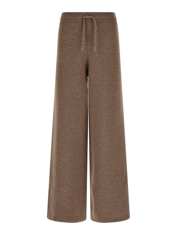 AGNONA: スウェットパンツ - トラックスーツ ボトムス - ブラウン