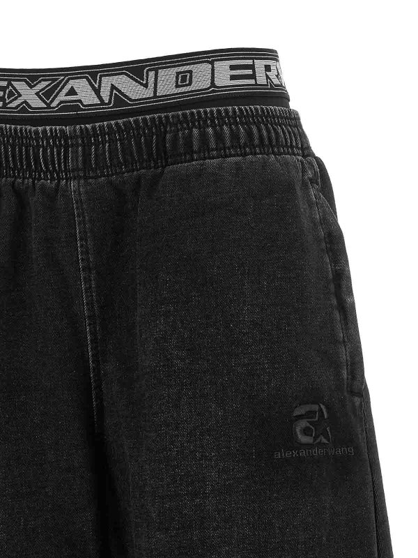 The Best Shops ALEXANDER WANG: ストレートジーンズ - ストレートジーンズ - 黒