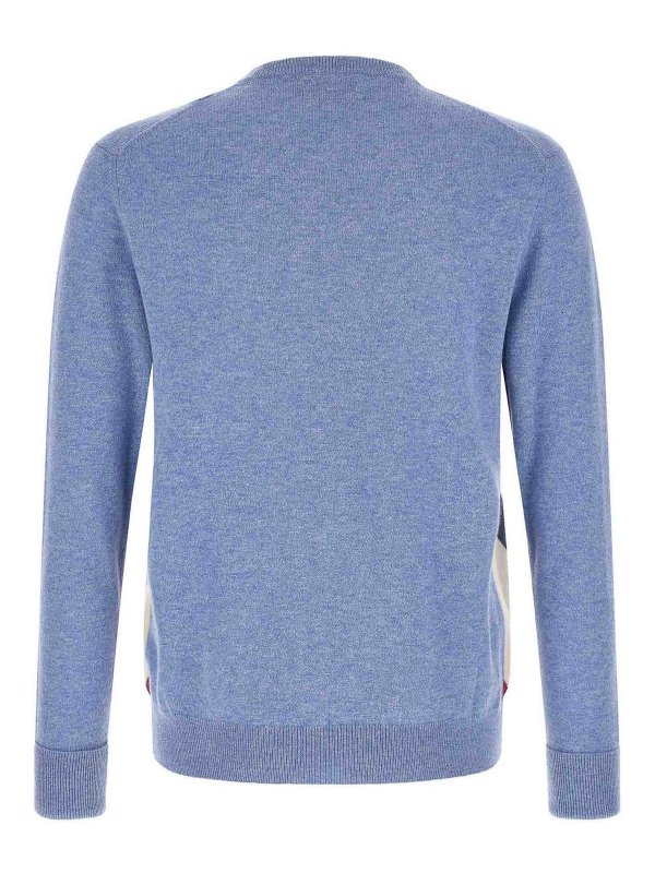 BALLANTYNE: Strickpullover mit Rundhalsausschnitt online - Rundhalspullover - Hellblau