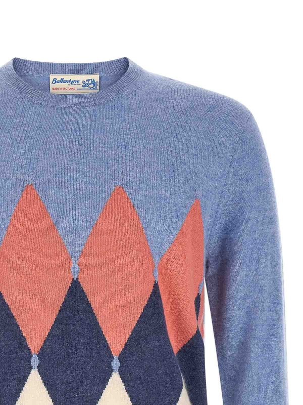 The Best Shops BALLANTYNE: Strickpullover mit Rundhalsausschnitt - Rundhalspullover - Hellblau