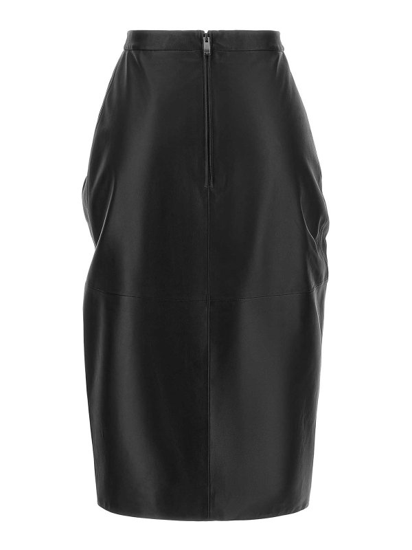 Balmain: leather skirts online - Leather Skirt