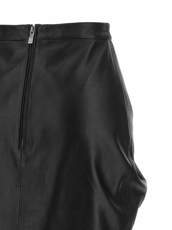 Leather Skirt shop online: Balmain