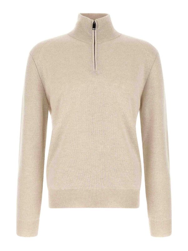 BRIONI: Rollkragenpullover  und Polo-Ausschnitt - Rollkragenpullover - Beige