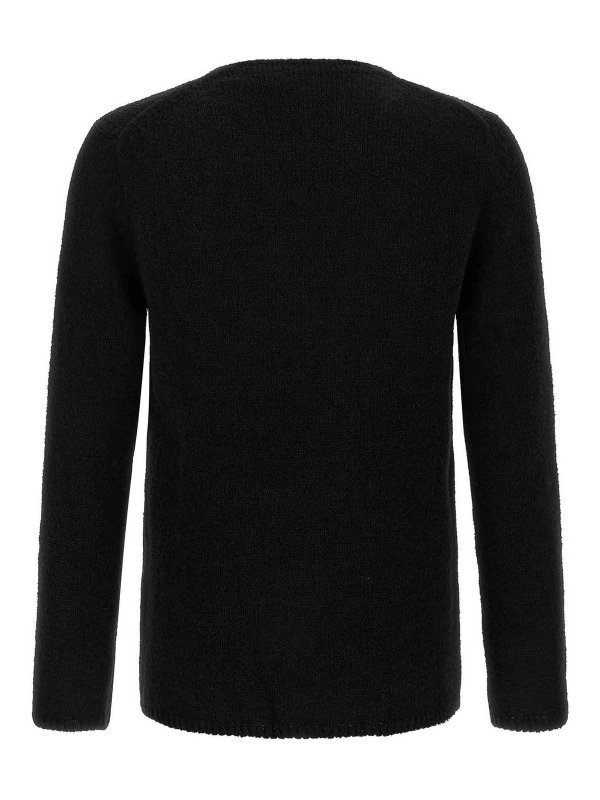 COMME DES GARCONS: Strickpullover mit Rundhalsausschnitt online - Rundhalspullover - Schwarz