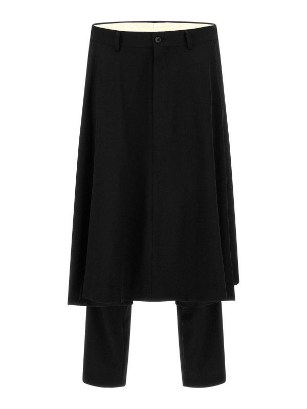 COMME DES GARÇONS HOMMES PLUS: カジュアルトラウザー - カジュアルパンツ - 黒
