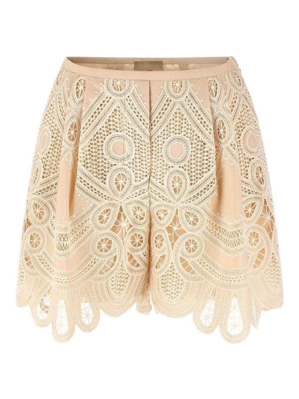 ELIE SAAB: トラウザーショーツ - ショートパンツ - ベージュ