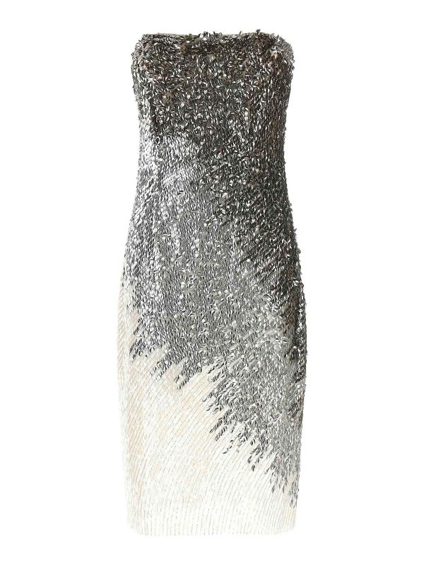 ELISABETTA FRANCHI: イブニングドレス - イブニングドレス - 銀