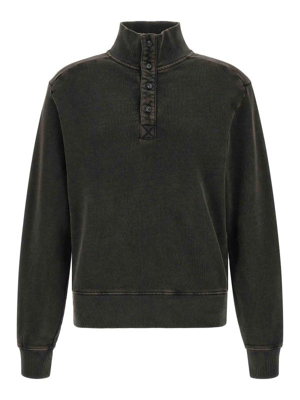 ENTIRE STUDIOS: Sweatshirts & Sweaters - Buttoned Turtleneck Sweatshirt