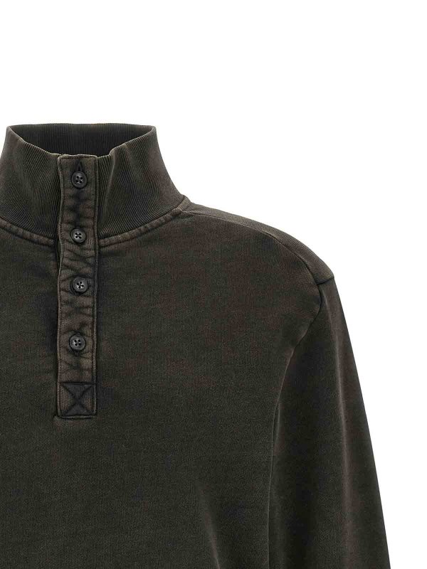 The Best Shops ENTIRE STUDIOS: Sweatshirts & Sweaters - Buttoned Turtleneck Sweatshirt