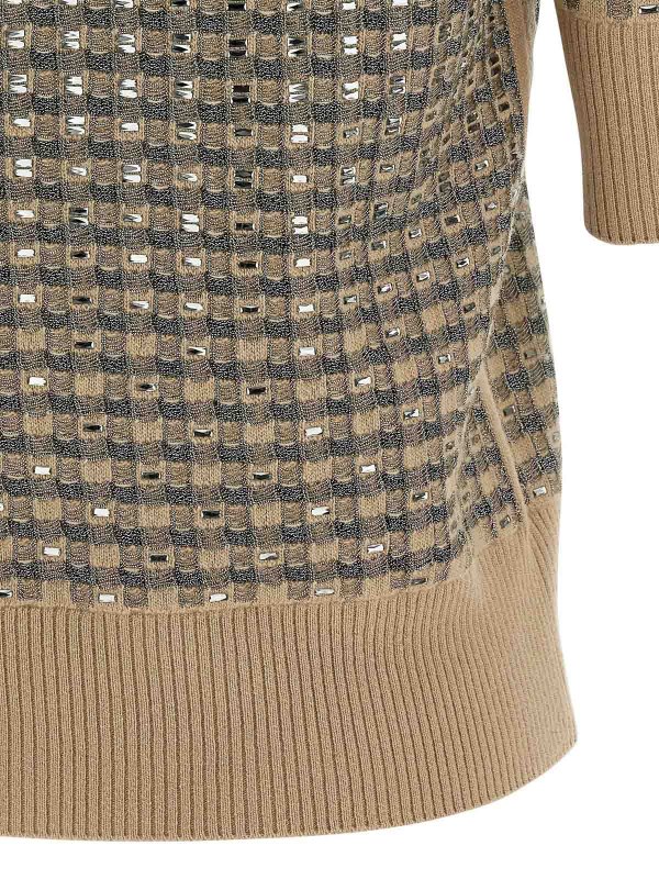 クルーネック - ベージュ shop online: ERMANNO SCERVINO
