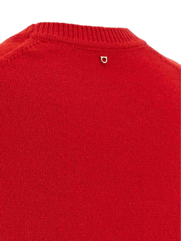 クルーネック - 赤 shop online: SALVATORE FERRAGAMO