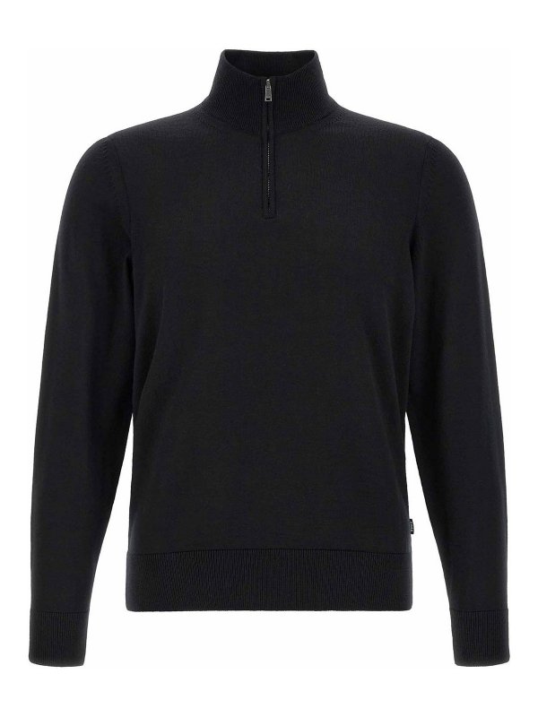 Hugo Boss: クルーネック - クルーネック - 黒
