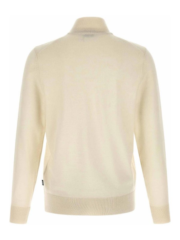 Hugo Boss: Strickpullover mit Rundhalsausschnitt online - Rundhalspullover - Beige