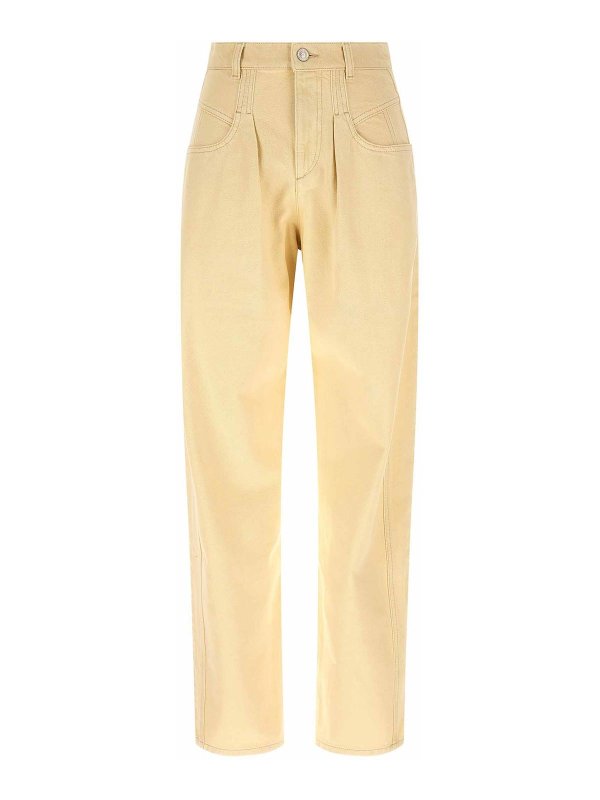 ISABEL MARANT: Jeans Rectos - Vaqueros Rectos - Beis