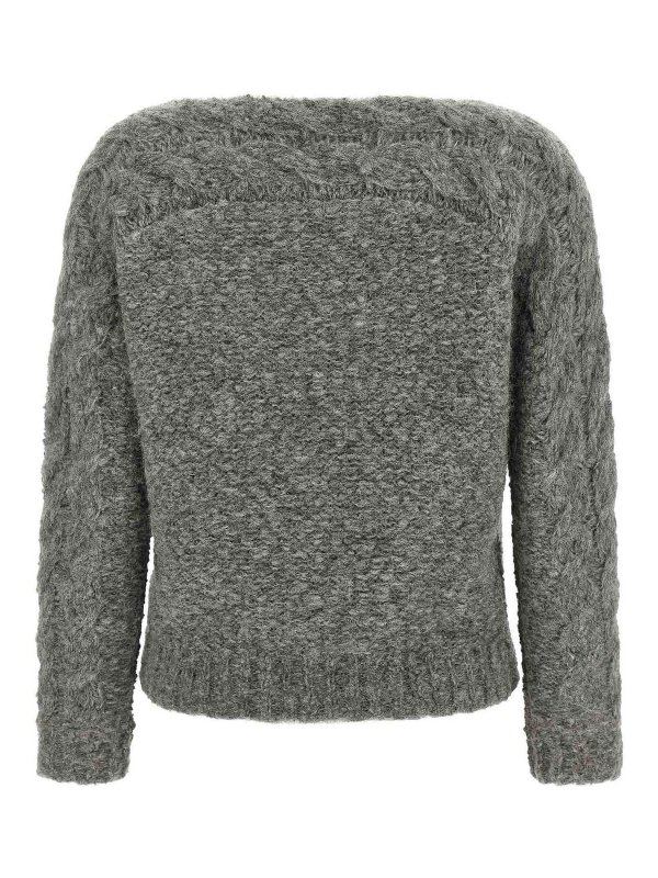 ISABEL MARANT: Strickpullover mit Rundhalsausschnitt online - Rundhalspullover - Grau