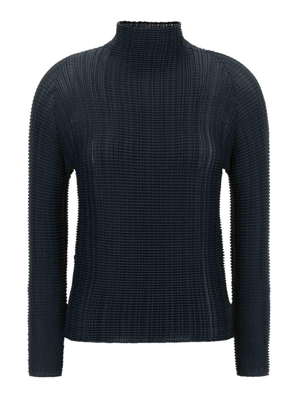 ISSEY MIYAKE: Blusen - Bluse - Blau