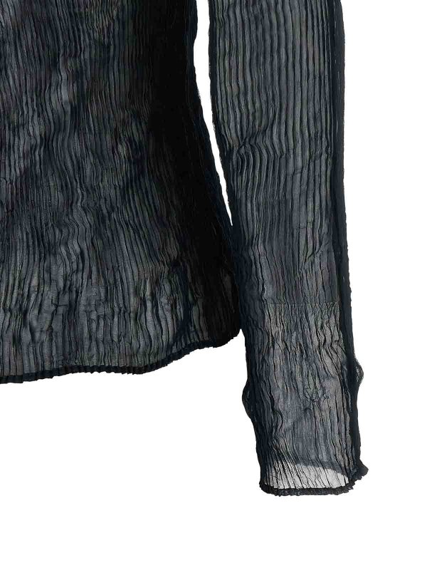 クルーネック - 黒 shop online: ISSEY MIYAKE