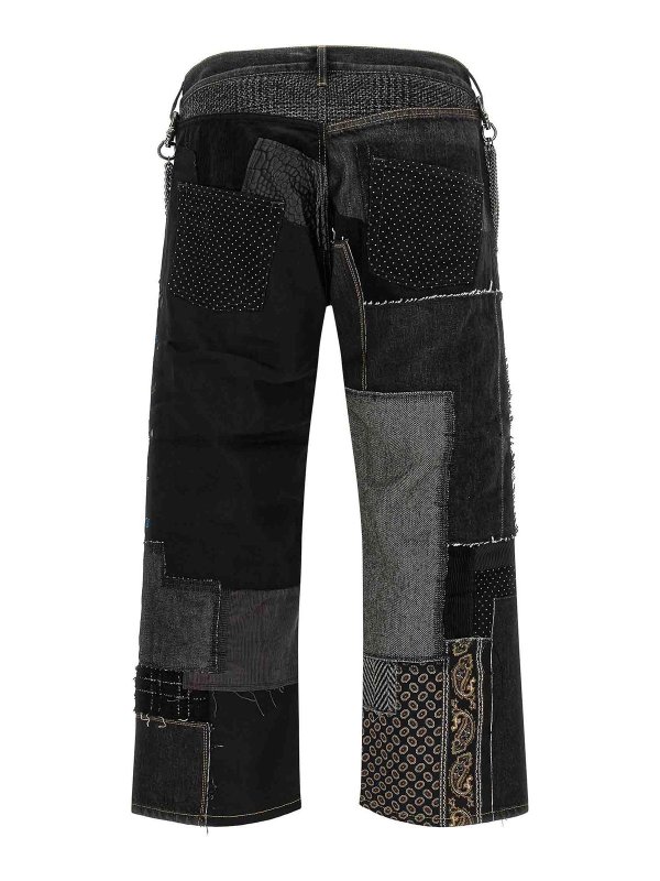 JUNYA WATANABE: straight leg jeans online - Patchwork Jeans