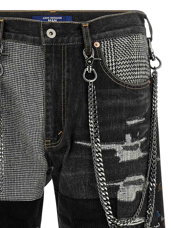 The Best Shops JUNYA WATANABE: straight leg jeans - Patchwork Jeans