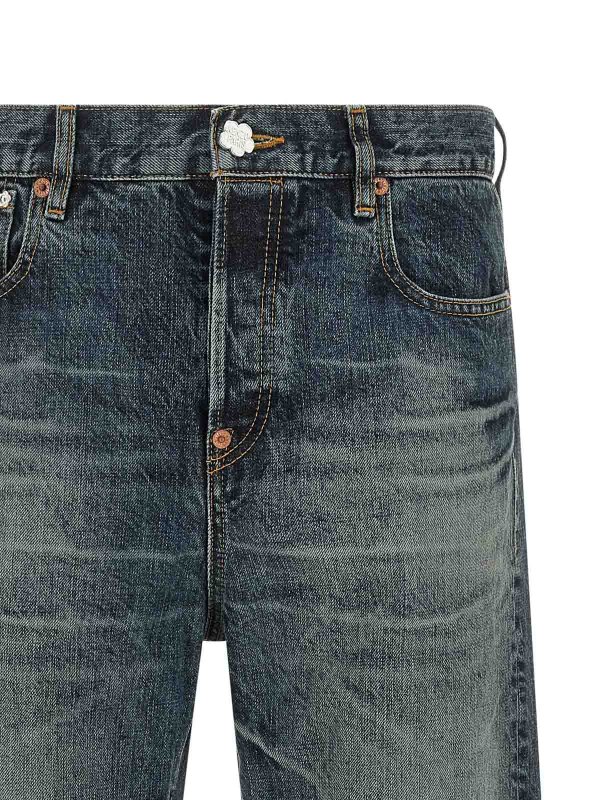 The Best Shops KENZO: straight leg jeans - Boke Flower Button Jeans
