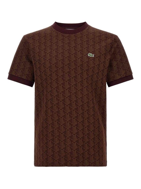 LACOSTE: Camisetas - Camiseta - Marrón