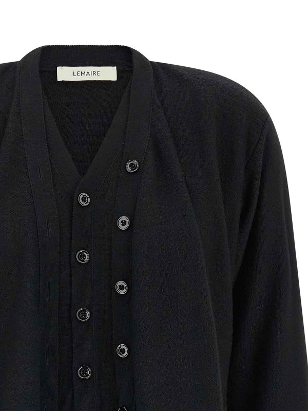 カーディガン - 黒 shop online: LEMAIRE