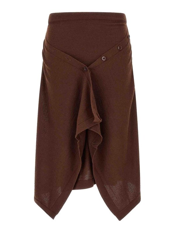 LEMAIRE: Knee length skirts & Midi - Button Asymmetrical Skirt