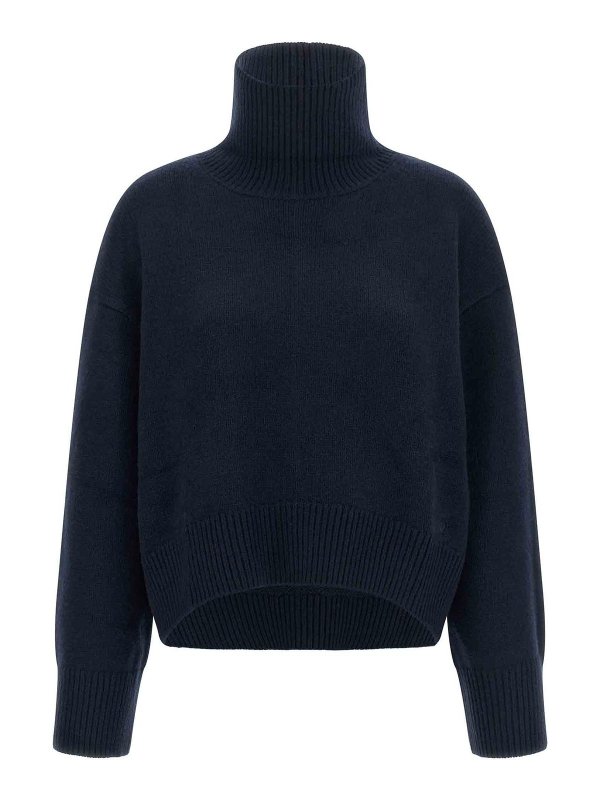 LOULOU STUDIO: Rollkragenpullover  und Polo-Ausschnitt - Rollkragenpullover - Blau