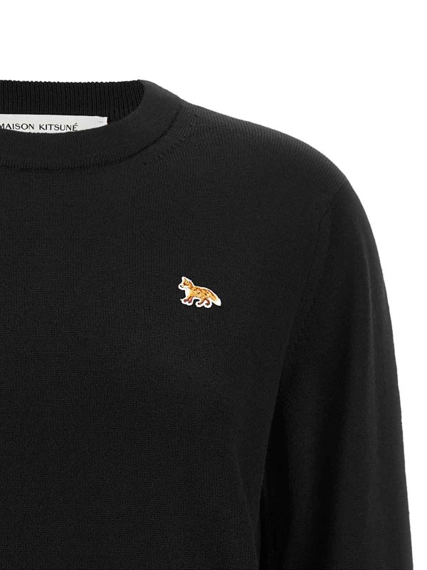 The Best Shops MAISON KITSUNÉ: クルーネック - クルーネック - 黒