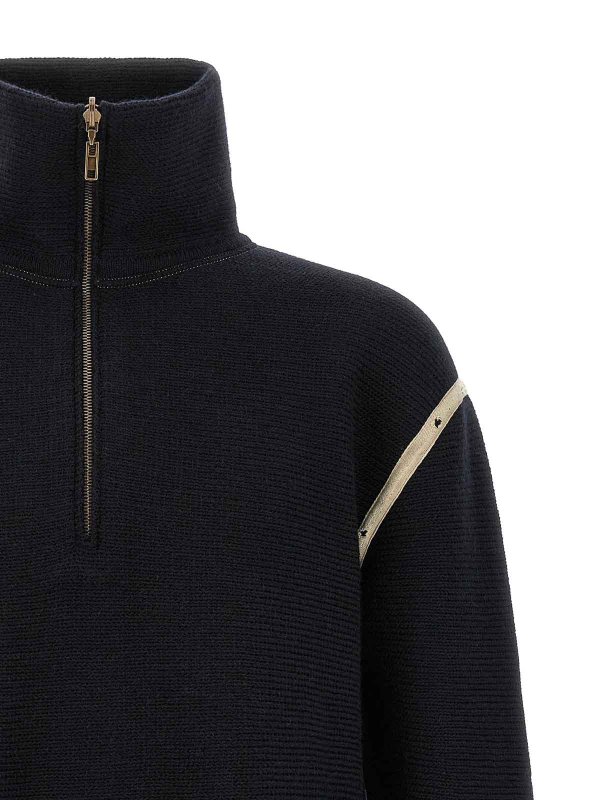 The Best Shops Maison Margiela: crew necks - Denim Patch Sweater