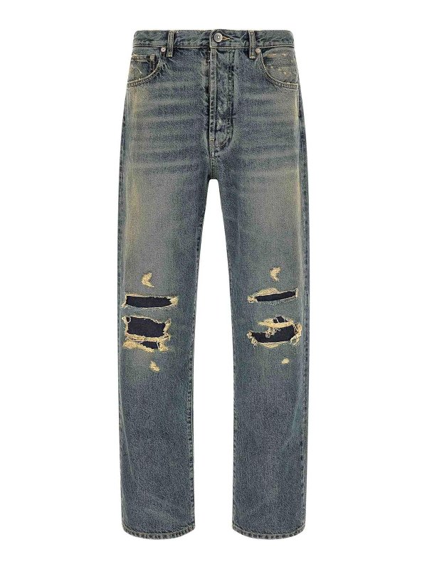 Maison Margiela: jeans dritti, a sigaretta - Jeans strappati