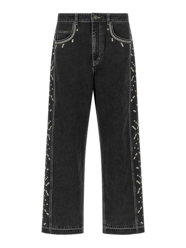 ISABEL MARANT: Jeans Rectos - Vaqueros Rectos - Negro