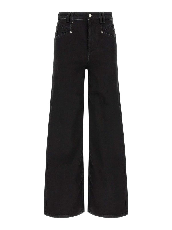 Isabel Marant Etoile: ストレートジーンズ - ストレートジーンズ - 黒