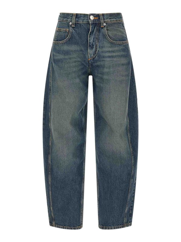 Isabel Marant Etoile: Jeans Rectos - Vaqueros Rectos - Azul