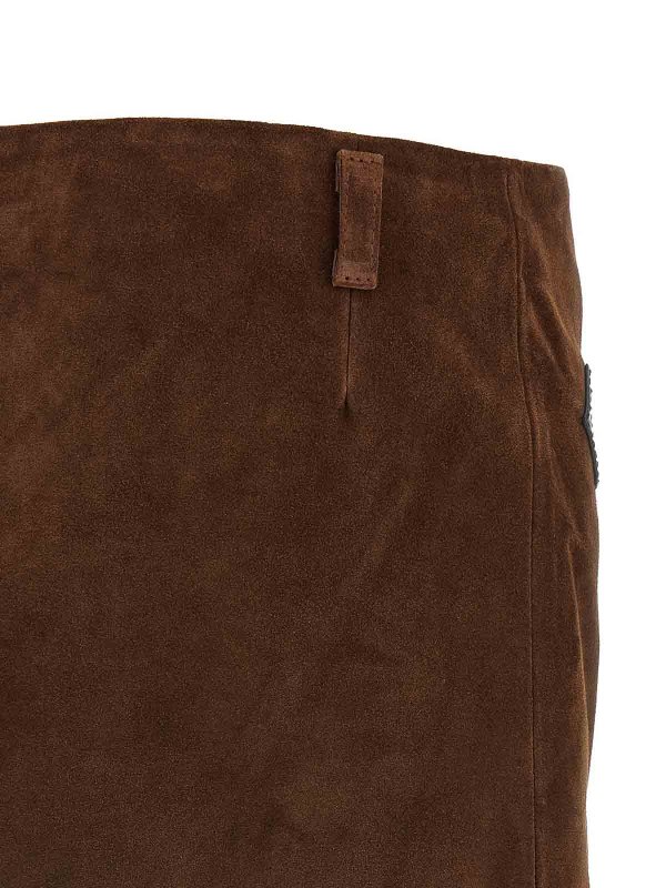 Lederrock - Braun shop online: Marni