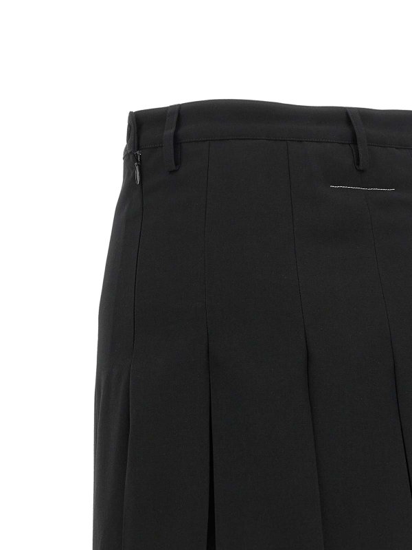膝丈/ミディスカート - 黒 shop online: MM6 MAISON MARGIELA