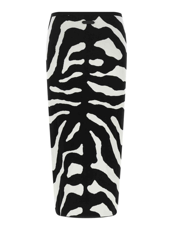 MOSCHINO: Knielange und Midi Röcke online - Midirock - Weiß