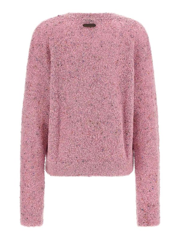 MOSCHINO: Strickpullover mit Rundhalsausschnitt online - Rundhalspullover - Rosa