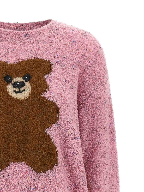 The Best Shops MOSCHINO: Strickpullover mit Rundhalsausschnitt - Rundhalspullover - Rosa