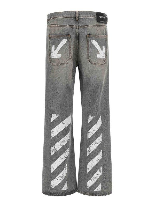 OFF-WHITE: ストレートジーンズ online - ストレートジーンズ - グレー