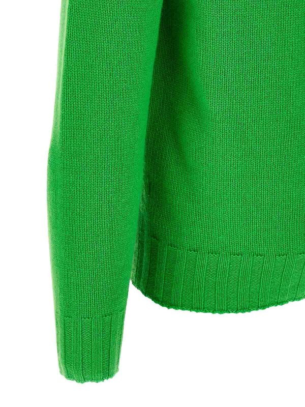 クルーネック - 緑 shop online: OLIVER LATTUGHI