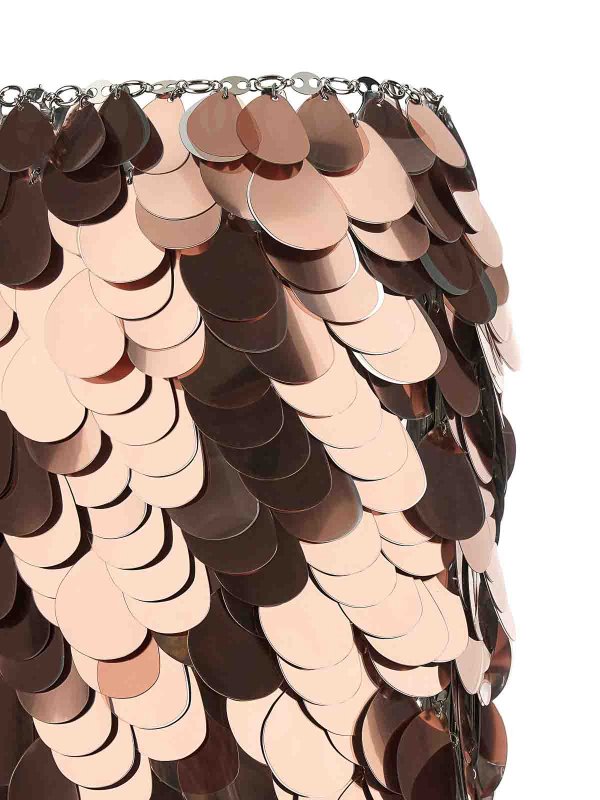 Mini Jupe - Or shop online: RABANNE