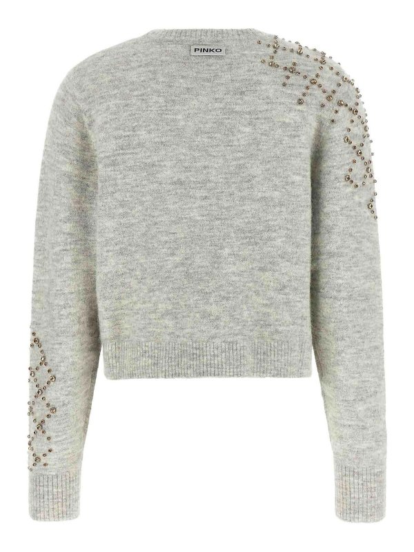 Pinko: crew necks online - Rhinestone Sweater