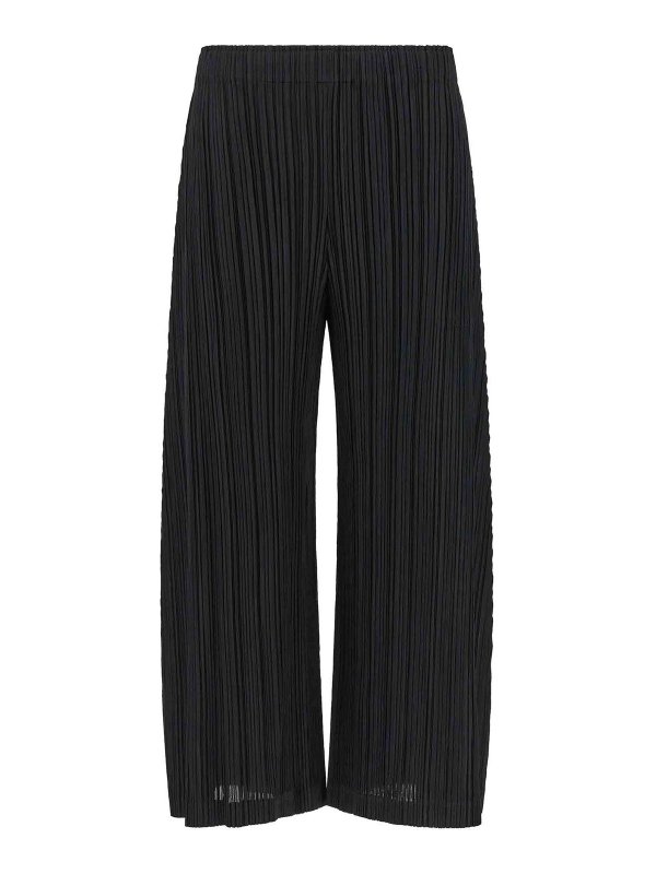 PLEATS PLEASE ISSEY MIYAKE: テーラードトラウザー - テーラードパンツ - 黒